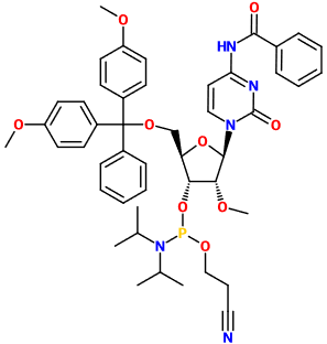 (image for) MC082305 5'-O-DMT-N4-Benzoyl-2'-O-methylcytidine 3'-CE phosphoramidite